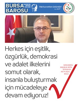 Bursa Barosu Bülteni Ağustos-Eylül 2025