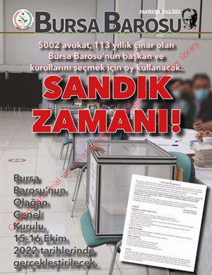 Bursa Barosu Bülteni Eylül-2022