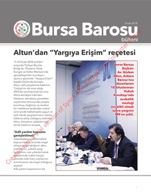 Bursa Barosu Bülteni - Ocak 2018