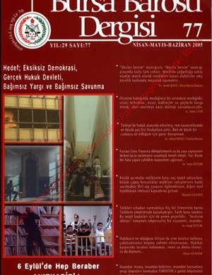 Bursa Barosu Dergisi - Sayı 77