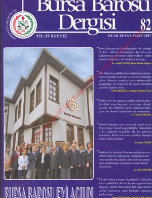 Bursa Barosu Dergisi - Sayı 82