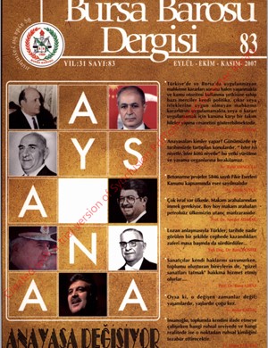 Bursa Barosu Dergisi - Sayı 83