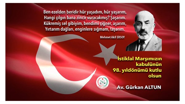 İstiklal Marşı'nın kabulünün 98. yıldönümü