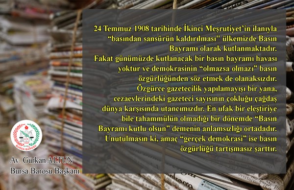 Basın Bayramı basın açıklaması
