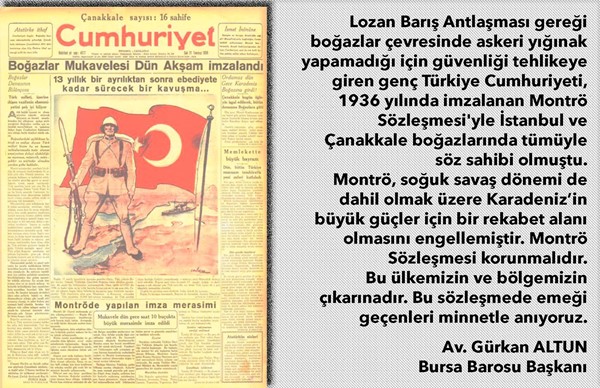 Montrö Sözleşmesi'nin yıldönümü