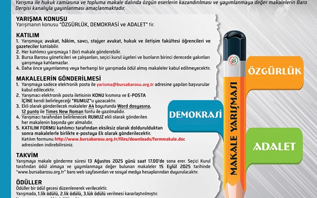 MAKALE YARIŞMASI - 2025