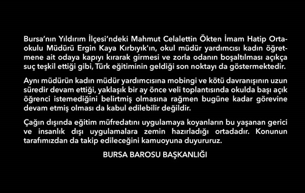 "Gerici ve insanlık dışı uygulamaları takip ediyoruz"