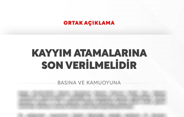  KAYYIM ATAMALARINA SON VERİLMELİDİR