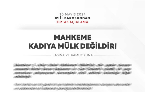 MAHKEME KADIYA MÜLK DEĞİLDİR!