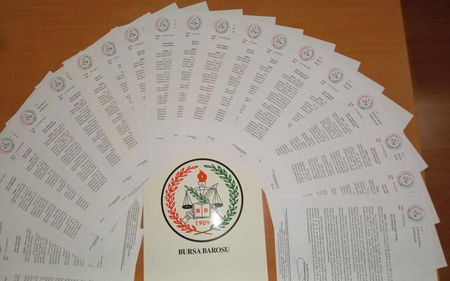 Bursa Barosu, adil ve hakkaniyete dayalı CMK tarifesi için milletvekillerine mektup gönderdi