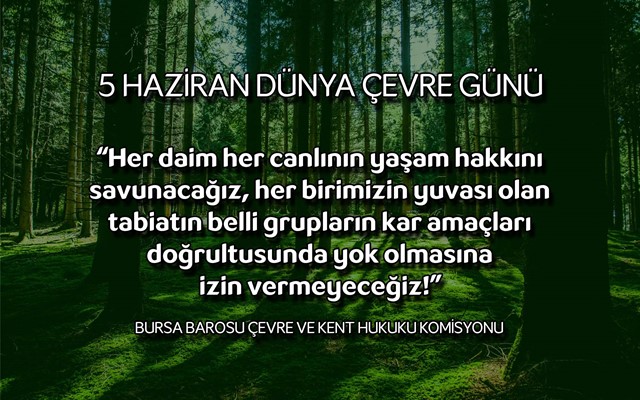 5 Haziran Dünya Çevre Günü açıklaması