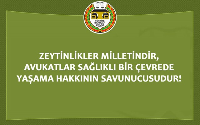 ZEYTİNLİKLER MİLLETİNDİR, AVUKATLAR SAĞLIKLI BİR ÇEVREDE YAŞAMA HAKKININ SAVUNUCUSUDUR!