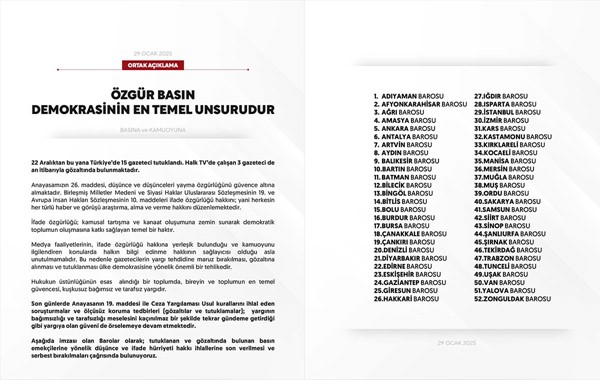 ÖZGÜR BASIN DEMOKRASİNİN EN TEMEL UNSURUDUR