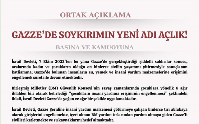 Gazze'de soykırımın yeni adı açlık!