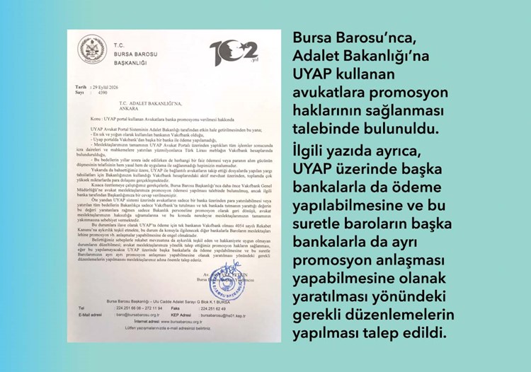 Adalet Bakanlığı'ndan promosyon talebi