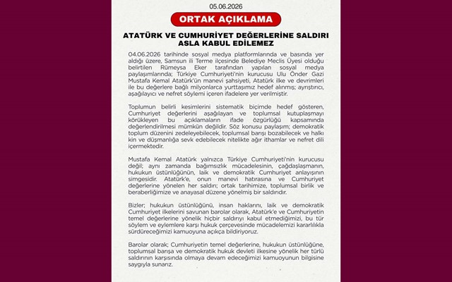 Atatürk ve Cumhuriyet değerlerine saldırı asla kabul edilemez!
