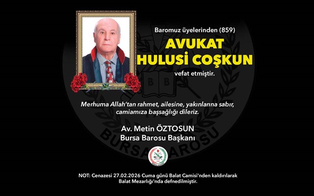 Av. Hulusi Coşkun vefat etti