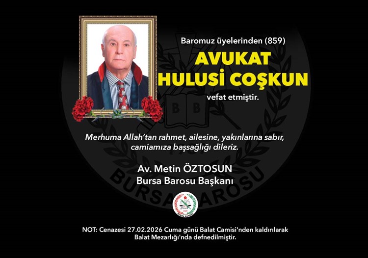 Av. Hulusi Coşkun vefat etti