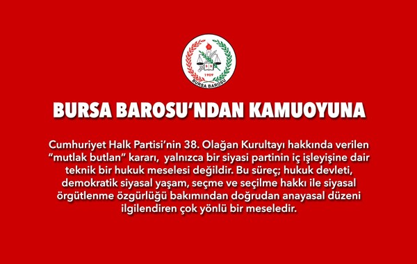 BURSA BAROSU'NDAN KAMUOYUNA