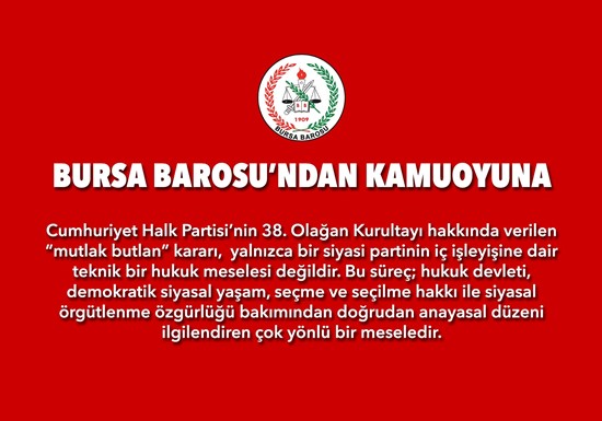 BURSA BAROSU'NDAN KAMUOYUNA