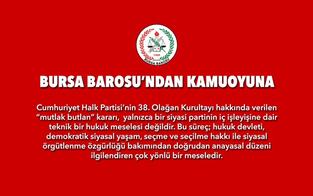 BURSA BAROSU'NDAN KAMUOYUNA