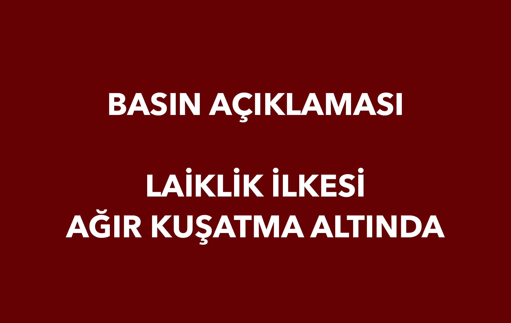 BURSA BAROSU: LAİKLİK İLKESİ AĞIR KUŞATMA ALTINDA