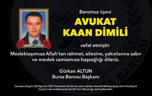 Vefat - Av. Kaan Dimili