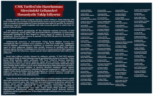 CMK TARİFESİ'NİN HAZIRLANMASI SÜRECİNDEKİ GELİŞMELERİ HASSASİYETLE TAKİP EDİYORUZ