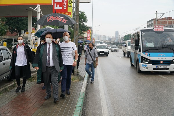 Bursa Barosu Başkanı Altun'un Ankara yürüyüşü başladı