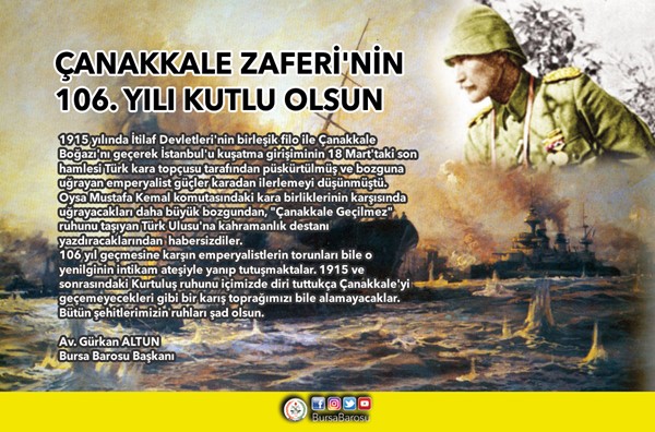 Çanakkale Zaferi'nin 106. yılı