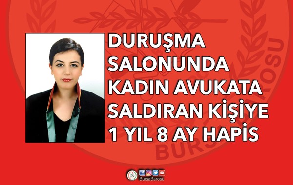Duruşma salonunda avukata saldıran kişiye 1 yıl 8 ay hapis