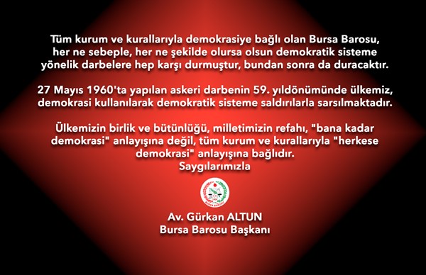 27 Mayıs Askeri Darbesi'nin 59. yıldönümü
