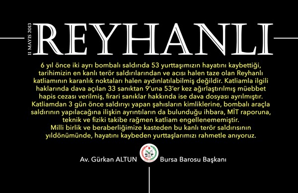 53 kişinin öldüğü Reyhanlı Katliamı'nın 6. yıldönümü