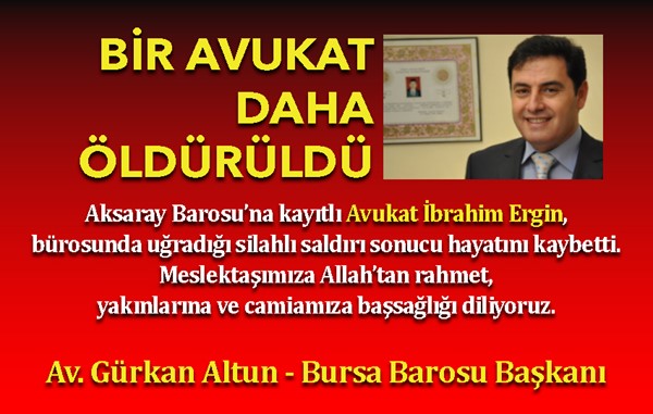 Bir avukat daha öldürüldü