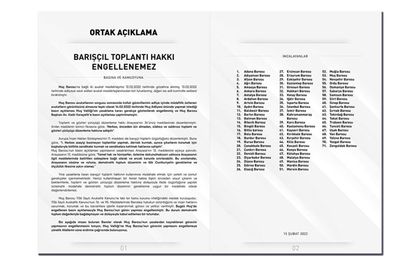 "Barışçıl toplantı hakkı engellenemez"